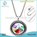 1.4mm 20" 2015 wholesale silver stainless steel floating charms locket box chain necklace